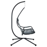 vidaXL Hangende ei-stoel Antraciet 94 x 107 x 196,5 cm Staal
