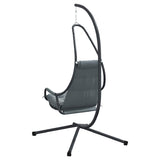 vidaXL Hangende ei-stoel Antraciet 94 x 107 x 196,5 cm Staal
