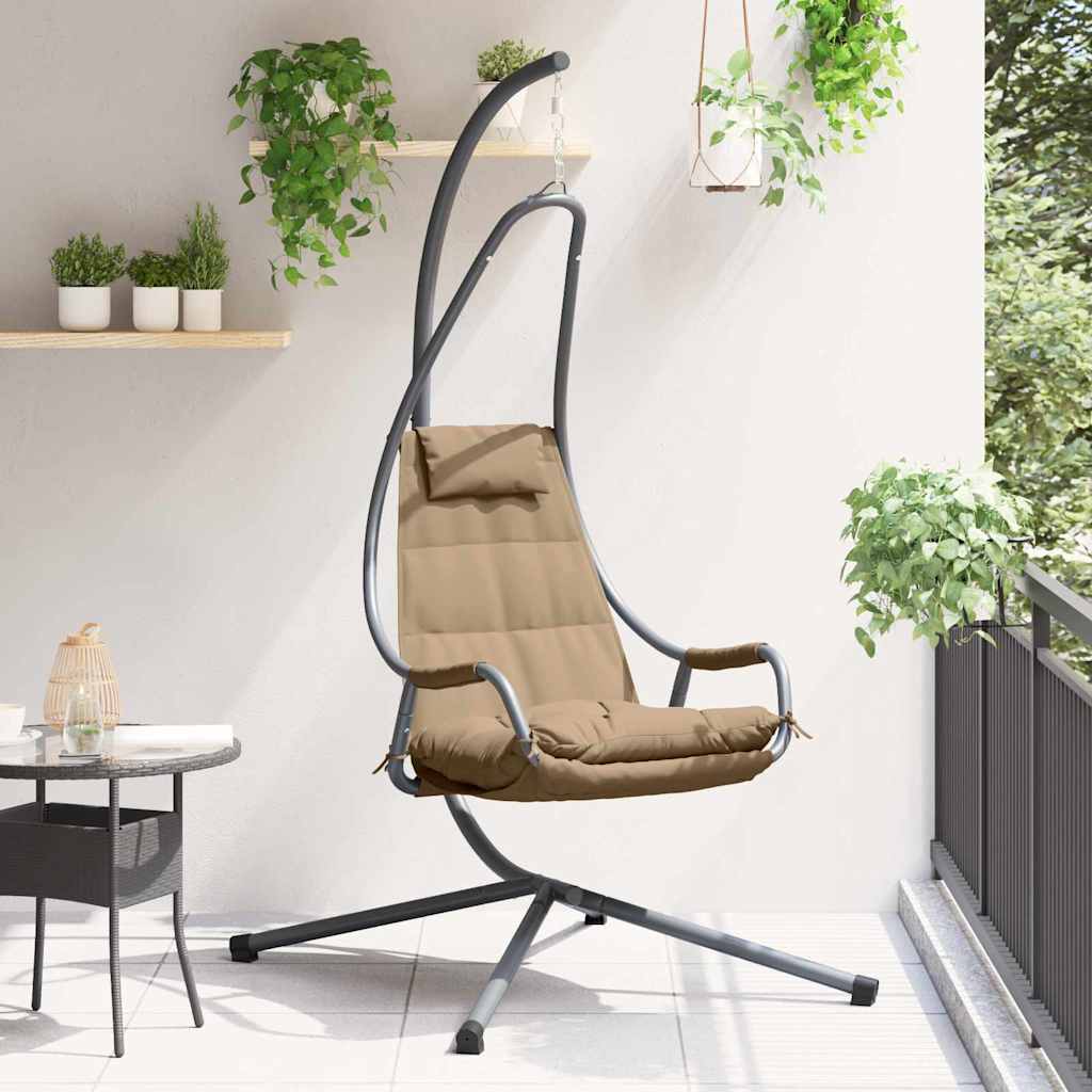 vidaXL Hangende ei-stoel Antraciet 94 x 107 x 196,5 cm Staal