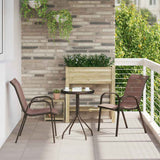vidaXL Tuin Bistro Set 3 pcs Zwart Staal