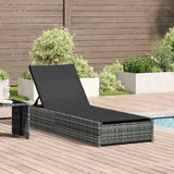 vidaXL Ligstoel Zwart 200.5 x 70 x 75 cm poly rattan