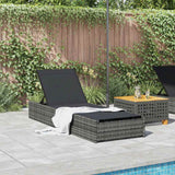 vidaXL Ligstoel Zwart 200.5 x 70 x 75 cm poly rattan