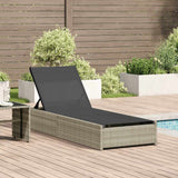 vidaXL Ligstoel Zwart 200.5 x 70 x 75 cm poly rattan