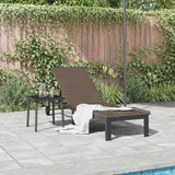 vidaXL Ligstoel 1-persoon Bruin 206 x 62,5 x 74 cm poly rattan
