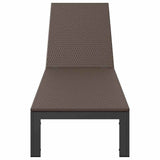 vidaXL Ligstoel 1-persoon Bruin 206 x 62,5 x 74 cm poly rattan