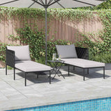 vidaXL Ligstoel Antraciet 153 x 115 x 69.5 cm Gepoedercoat staal