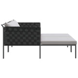 vidaXL Ligstoel Antraciet 153 x 115 x 69.5 cm Gepoedercoat staal