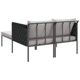vidaXL Ligstoel Antraciet 153 x 115 x 69.5 cm Gepoedercoat staal