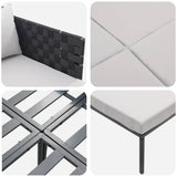 vidaXL Ligstoel Antraciet 153 x 115 x 69.5 cm Gepoedercoat staal