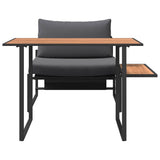 vidaXL Buiten Stalen Zitten 2 pcs Antraciet Staal