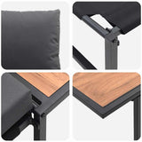 vidaXL Buiten Stalen Zitten 2 pcs Antraciet Staal