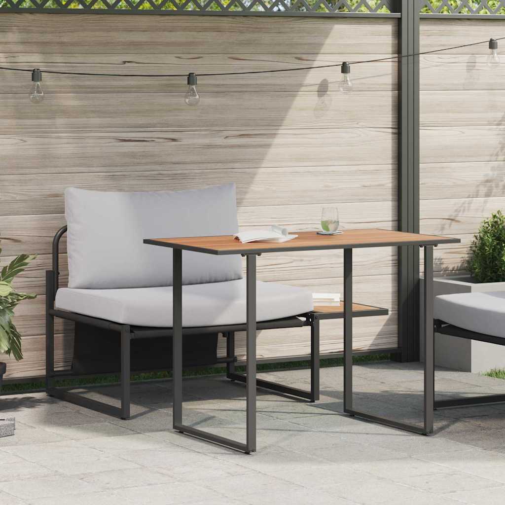 vidaXL Buiten Stalen Zitten 2 pcs Antraciet Staal