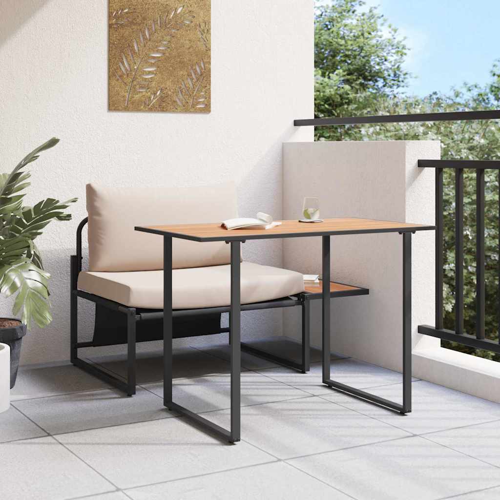 vidaXL Buiten Stalen Zitten 2 pcs Antraciet Staal