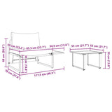 vidaXL Tuinbank Set 2 pcs Antraciet Staal