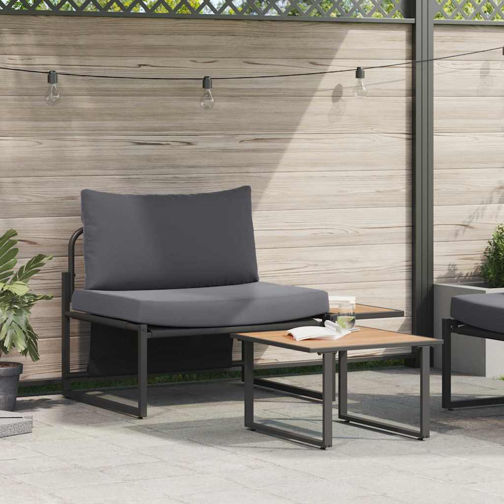 vidaXL Tuinbank Set 2 pcs Antraciet Staal