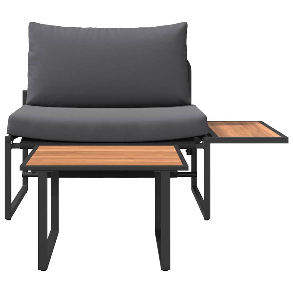 vidaXL Tuinbank Set 2 pcs Antraciet Staal