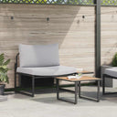 vidaXL Tuinbank Set 2 pcs Antraciet Staal
