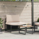 vidaXL Tuinbank Set 2 pcs Antraciet Staal