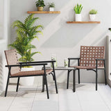 vidaXL Tuinstoel 2 pcs Bruin 78 x 55,5 x 75,5 cm poly rattan