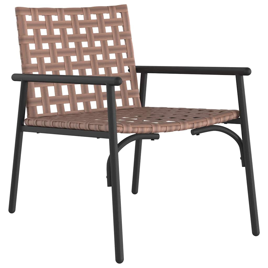 vidaXL Tuinstoel 2 pcs Bruin 78 x 55,5 x 75,5 cm poly rattan