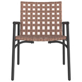 vidaXL Tuinstoel 2 pcs Bruin 78 x 55,5 x 75,5 cm poly rattan