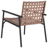 vidaXL Tuinstoel 2 pcs Bruin 78 x 55,5 x 75,5 cm poly rattan