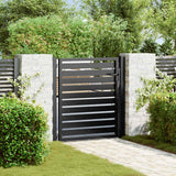 vidaXL Lockable Garden Gate 100x100 cm Aluminum Black