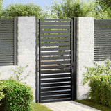 vidaXL Lockable Garden Gate 100x100 cm Aluminum Black