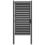vidaXL Lockable Garden Gate 100x100 cm Aluminum Black