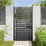 vidaXL Lockable Garden Gate 100x100 cm Aluminum Black