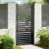 vidaXL Lockable Garden Gate 100x100 cm Aluminum Black