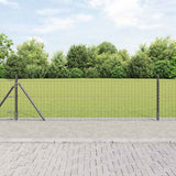 vidaXL Hekpaal met betonbasis 26 st Groen Gepoedercoat staal