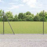 vidaXL Hekpaal met betonbasis 26 st Groen Gepoedercoat staal