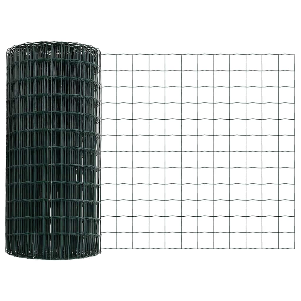 vidaXL Euro Hek Groen 1000 x 180 cm PVC-gelaagd ijzer