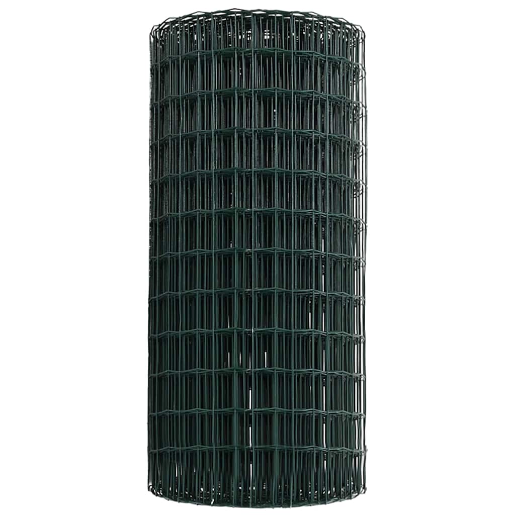 vidaXL Euro Hek Groen 1000 x 180 cm PVC-gelaagd ijzer