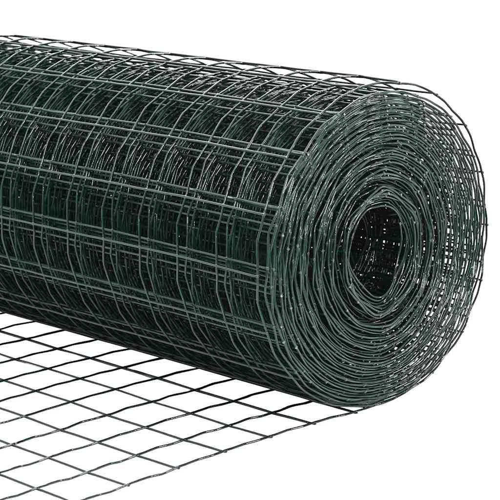 vidaXL Euro Hek Groen 1000 x 180 cm PVC-gelaagd ijzer