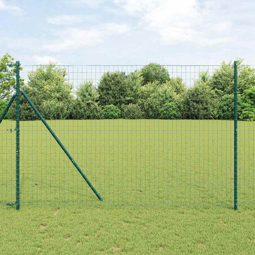 vidaXL Euro Hek Groen 1000 x 180 cm PVC-gelaagd ijzer