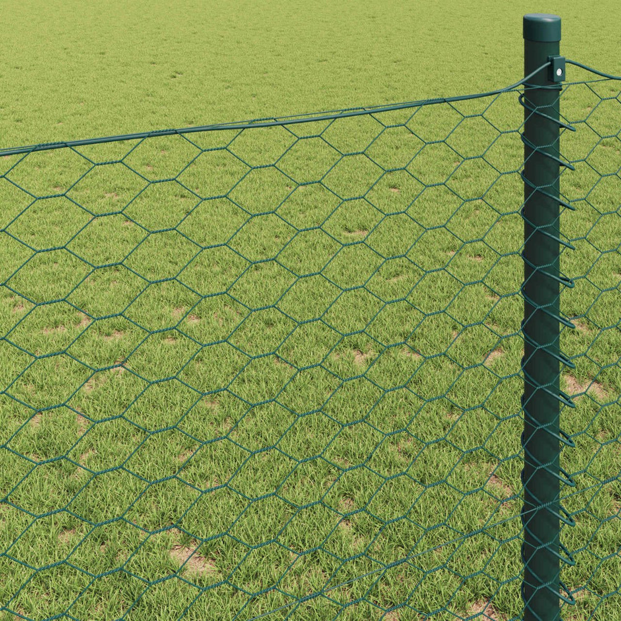 vidaXL Hexagon Hek Groen 0,4 x 10 m PVC