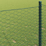 vidaXL Hexagon Hek Groen 0,4 x 10 m PVC