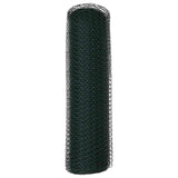vidaXL Hexagon Hek Groen 0,4 x 10 m PVC