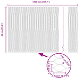 vidaXL Hexagon Hek Groen 0,4 x 10 m PVC