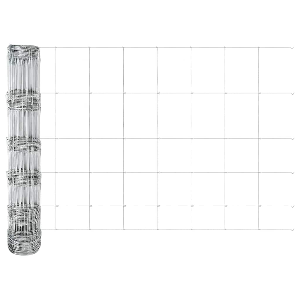 vidaXL Weidehekwerk Zilver 25 x 0,8 m Gegalvaniseerd staal