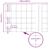 vidaXL Weidehekwerk Zilver 25 x 0,8 m Gegalvaniseerd staal