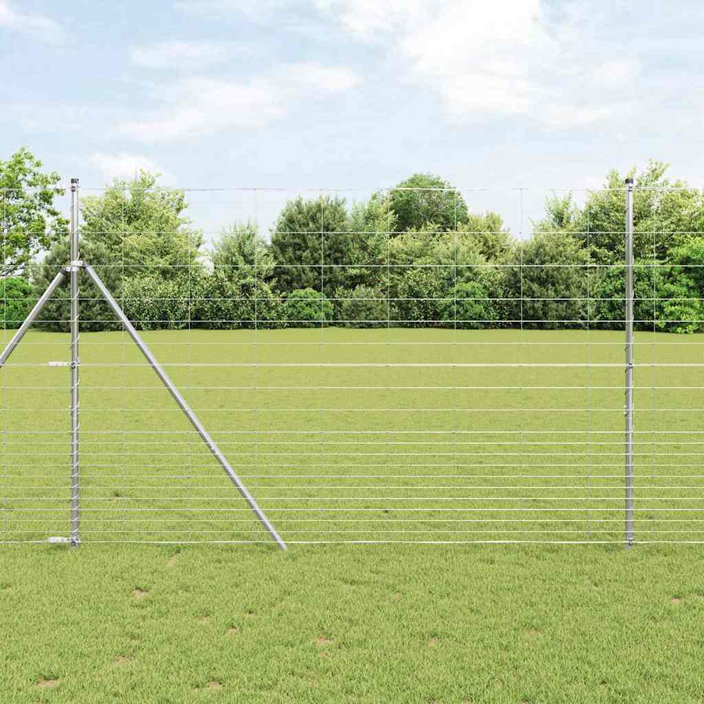 vidaXL Weidehekwerk Zilver 25 x 0,8 m Gegalvaniseerd staal