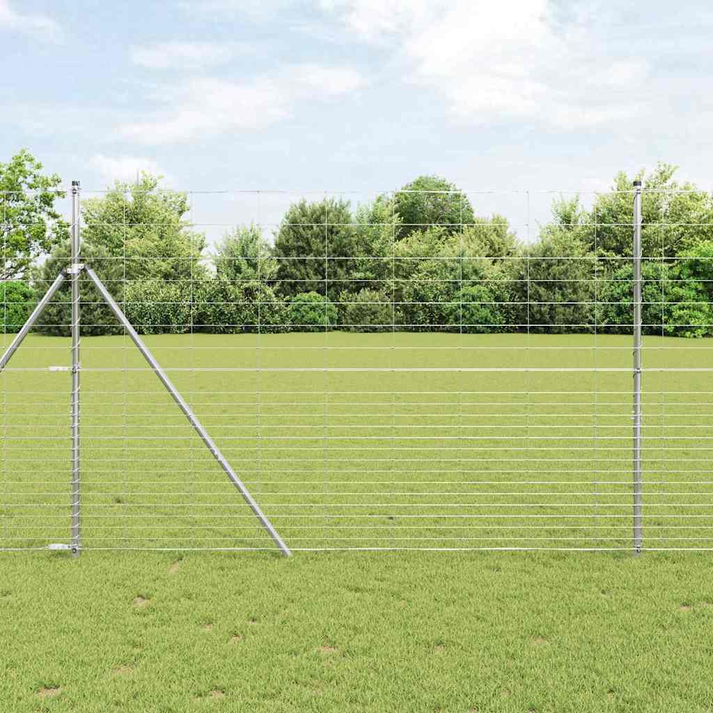 vidaXL Weidehekwerk Zilver 25 x 0,8 m Gegalvaniseerd staal