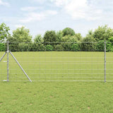 vidaXL Weidehekwerk Zilver 25 x 0,8 m Gegalvaniseerd staal
