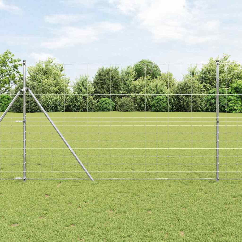 vidaXL Weidehekwerk Zilver 25 x 0,8 m Gegalvaniseerd staal