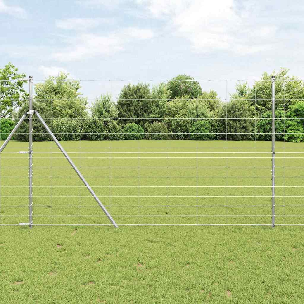 vidaXL Weidehekwerk Zilver 25 x 0,8 m Gegalvaniseerd staal