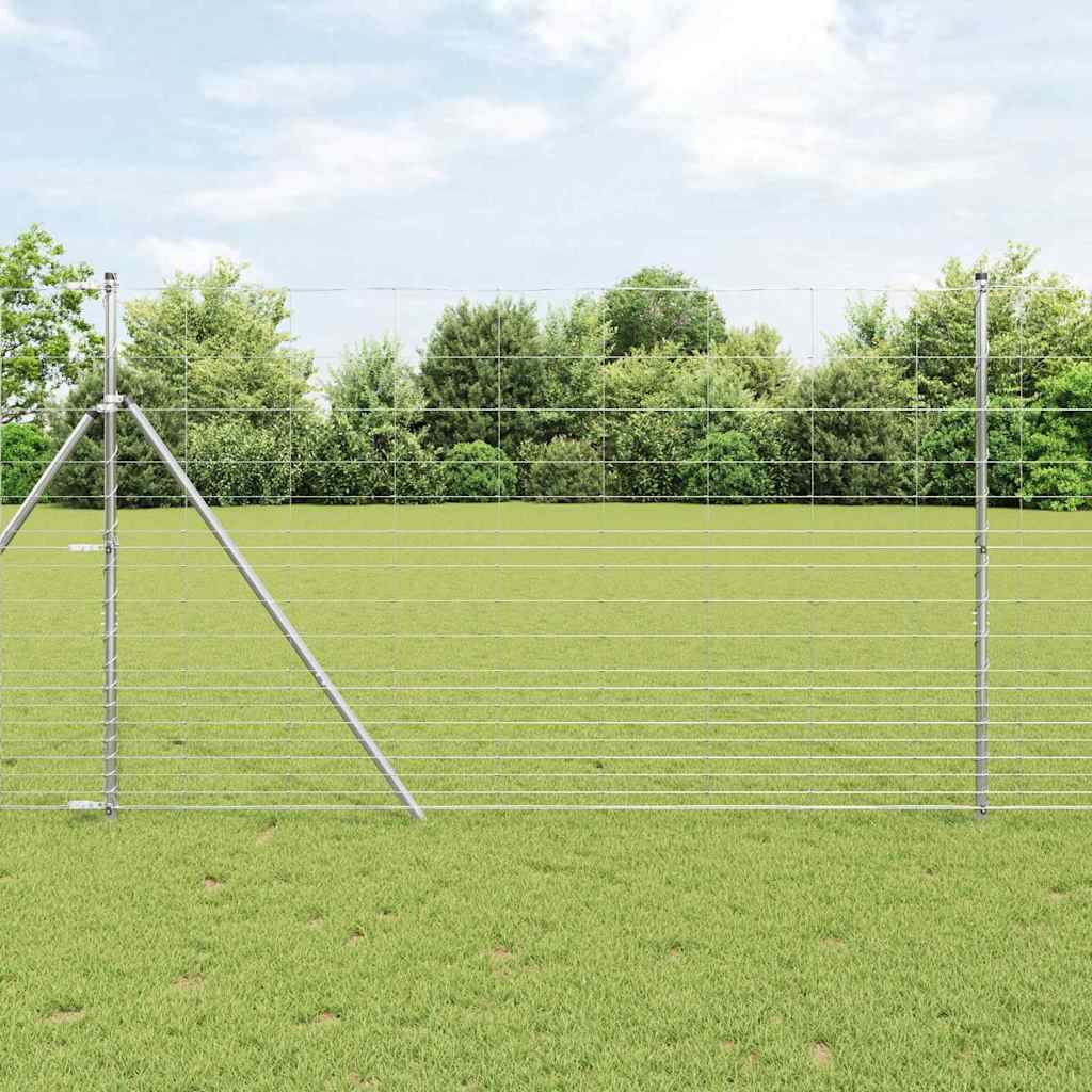 vidaXL Weidehekwerk Zilver 25 x 0,8 m Gegalvaniseerd staal
