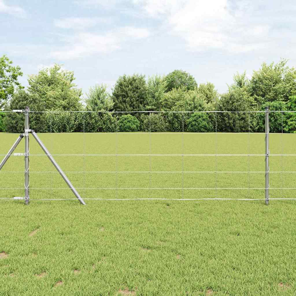 vidaXL Weidehekwerk Zilver 25 x 0,8 m Gegalvaniseerd staal